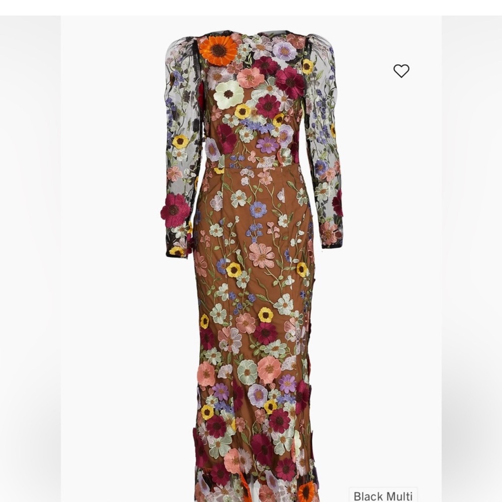 ELLIATT Shannon 3D Floral Midi Dress size Small